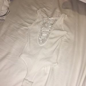 never worn white body suit